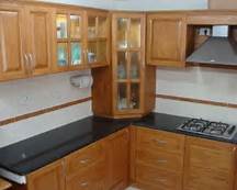 teak wood modular kitchen