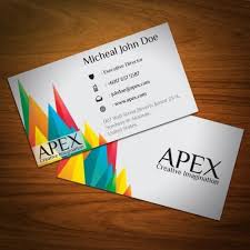 Multi color visiting card