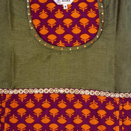 Cotton Fabric Printed 1421083 Rama Kurti, Color : Multi Color