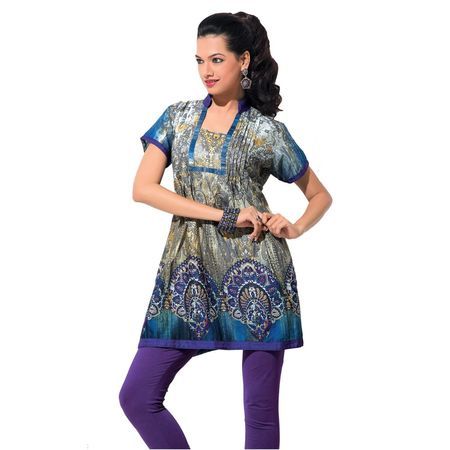 Garden Vareli Blue Rhapsody Printed Kurti