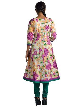 Saffron Printed Kurti, Age Group : Adult