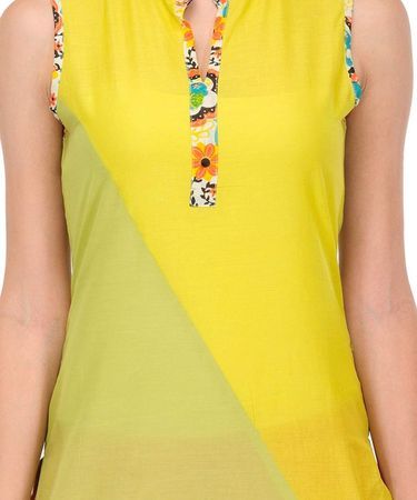 Plain Yepme Keria Solid Kurti, Color : Yellow