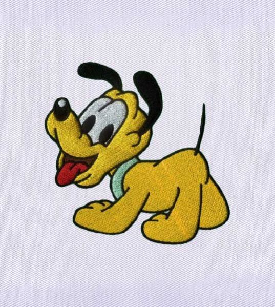 SPIRITED PLUTO DOG EMBROIDERY DESIGN