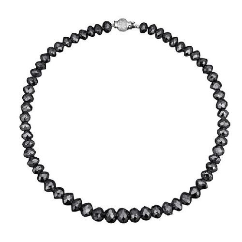 Black Polished Diamond Beads