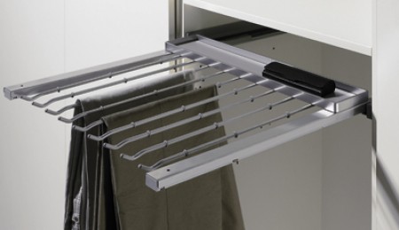 Lehom Pull Out Trousers Rack 22 Arms Stainless Steel Closet Pants Hanger  Bar Clothes Organizers for Space Saving and Storage 2325x18inch   Amazonin Home  Kitchen