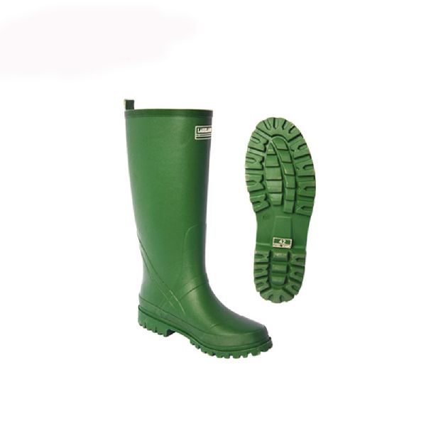 Green Pure Rubber Rain Boot with Label Buy green rubber rain label boot