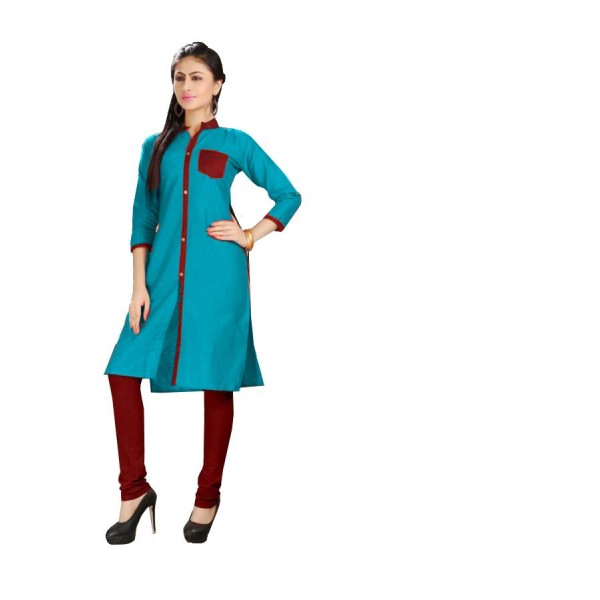 Blue Collared Kurti