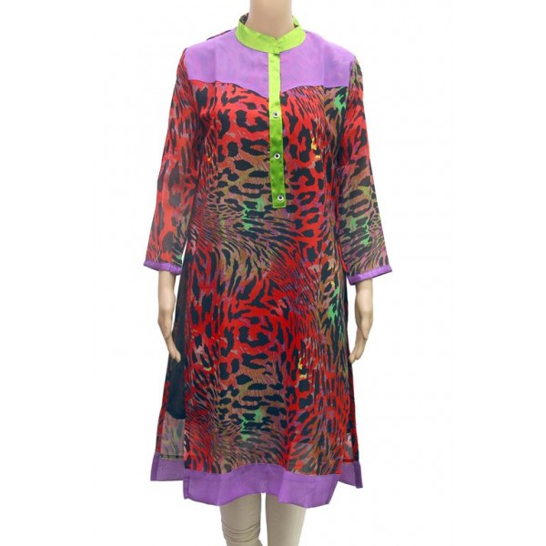 Cotton Fabric Leopard Printed Kurti, Age Group : Adult