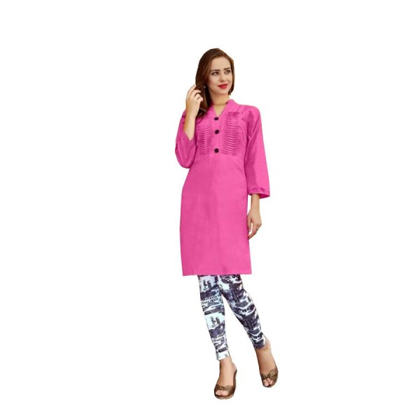 Pink Pintuck Kurti