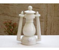 Lantern made of Glossy White Marble, Size : 10 inch