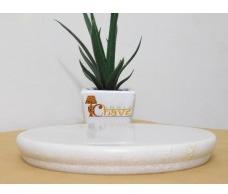 Round White Marble Rolling Board