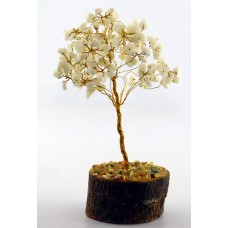 White Color Gemstone Tree for Peace and Happiness