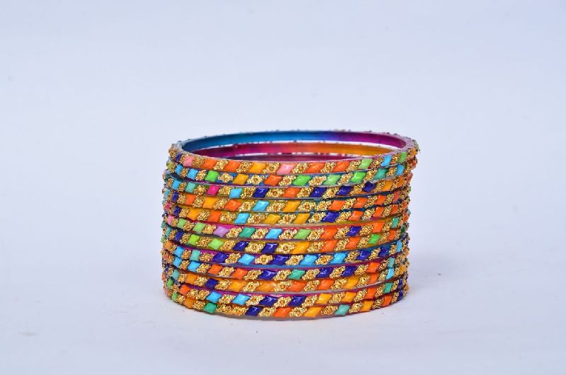 multicolour glass bangles