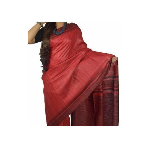 Red Ghicha Silk Saree, Technics : Handloom