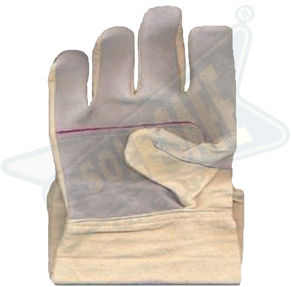 Chrome Canvas Leather Gloves, Size : 12