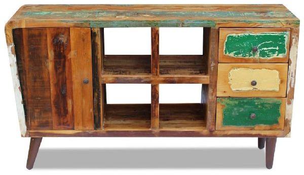 Multicolored Reclaimed Wood Furniture, for Home, Office, Size : Multisize