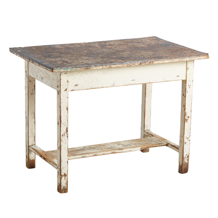 Wood Vintage Table, Color : White