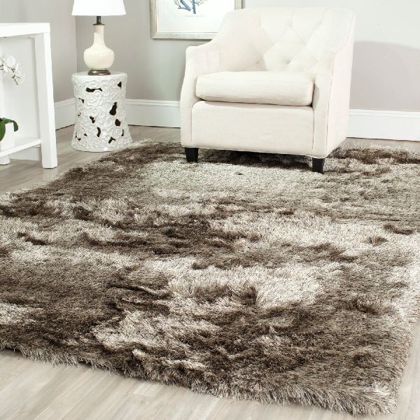 Cut Pile Polyester Woolen Shaggy Carpet, Size : Customized