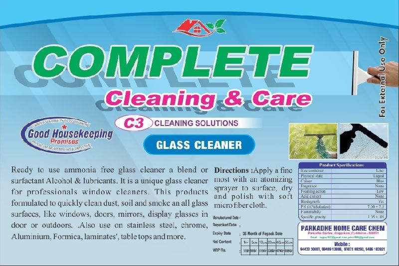 Auto Glass Cleaner chemical