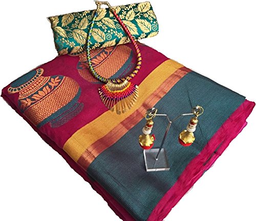 Silk Printed Red Matka Jacquard Sarees, Occasion : Festive Wear, Party Wear, Casual Wear