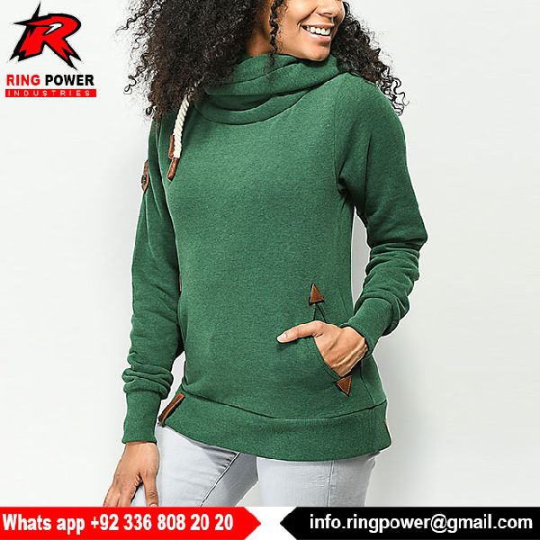 green ladies hoodie