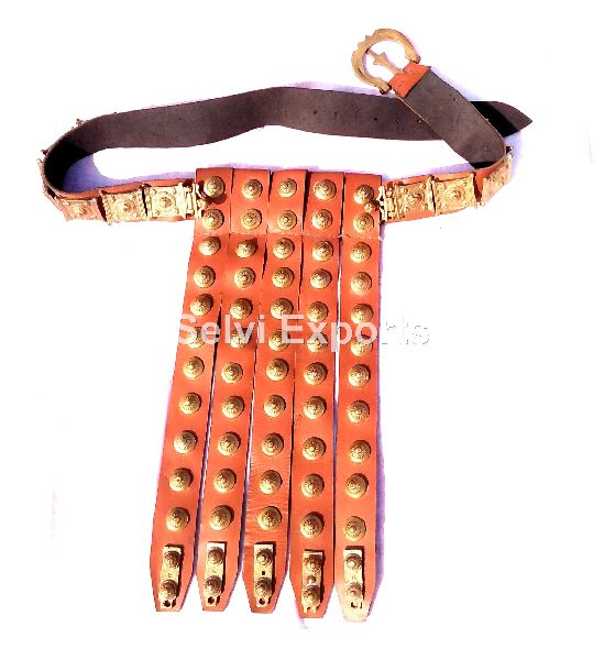 Medieval Roman Belt Heavy Brass Leather Belt Greek Spartan Cingulum Centurion