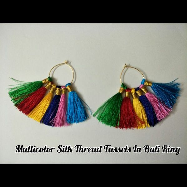 Handmade Silk Thread Earrings  Sarang