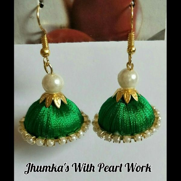 Silk Thread Jhumka, Occasion : Party, Anniversary, Wedding etc.