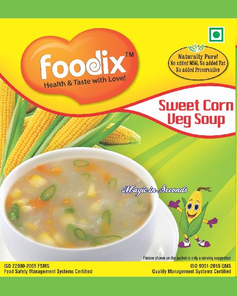 Foodix Sweet Corn Soup Mix-12gm, Certification : HALAL, fssai