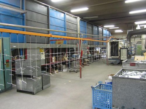 Powder Coating Line With Nordson Tribomatic System