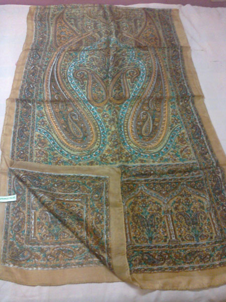 Pure Kashmiri Silk Scarves Printed