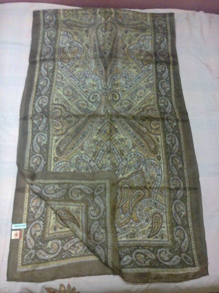 Kashmiri Silk Scarves Printed