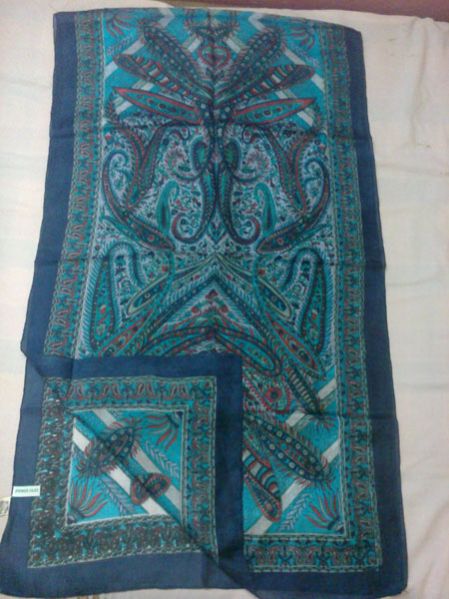 Kashmiri Silk Scarves Printed