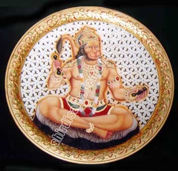 Hanuman Ji in Marble Plat