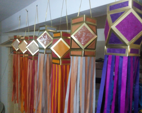 Paper Diwali lanterns