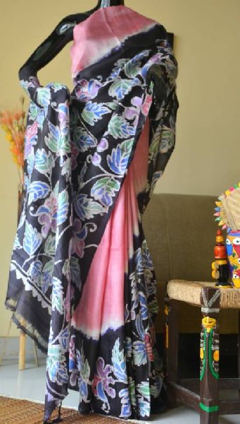 Hand Batik Bishnupur Sonamukhi Silk sarees