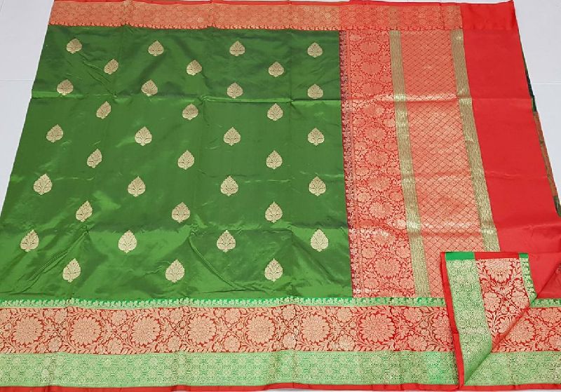 Pure handloom banarasi kadiyal katan silk sarees