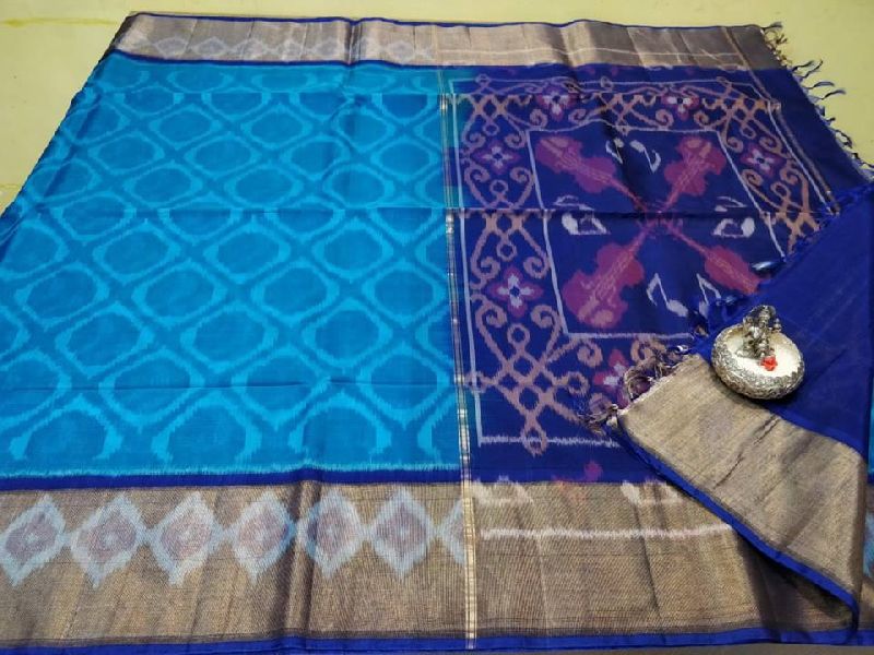 Pure handloom ikkat double warp silk sarees