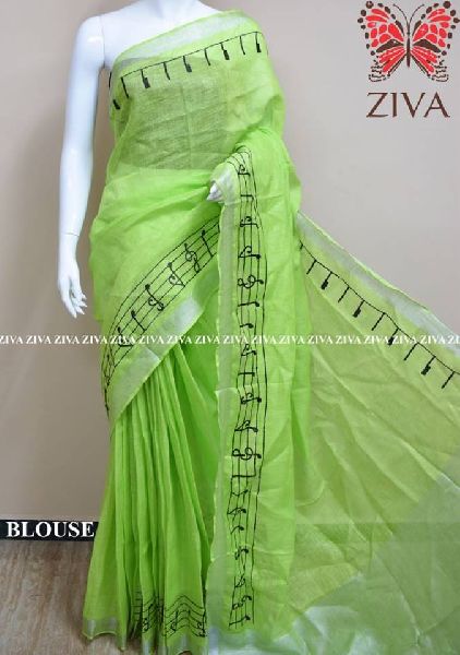 Pure Linen by Linen sarees with blouse piece