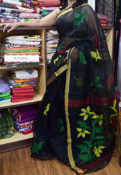 silk linen sarees with blouse piece