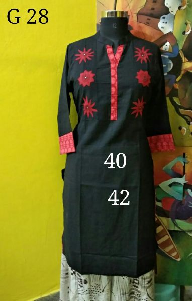 Beautifully Hand Embroidered Pure Cotton Kurti