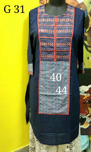 Beautifully Hand Embroidered Pure Cotton Kurti 2