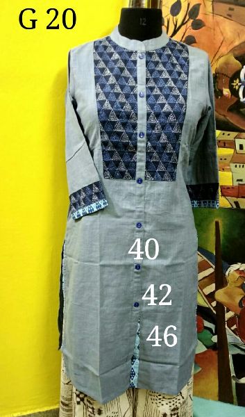 Beautifully Hand Embroidered Pure Cotton Kurti 8