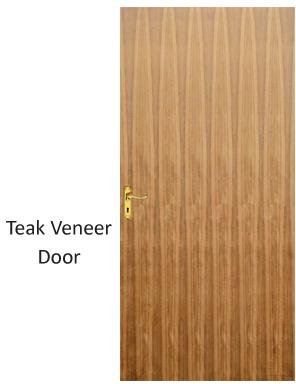Teak Veneer Door
