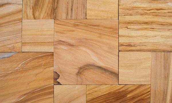 Teak wood six sides sawn tiles