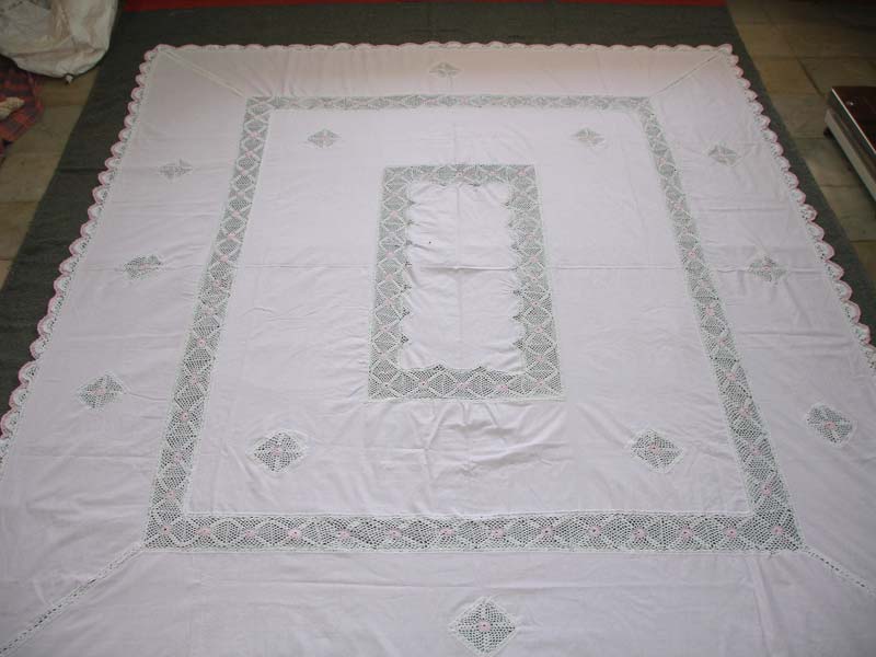 Crochet Cutwork Bed Cover