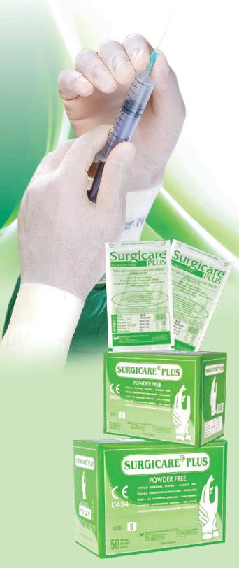 Sterile Powder Free Chlorinated Sterile Latex Surgical Gloves