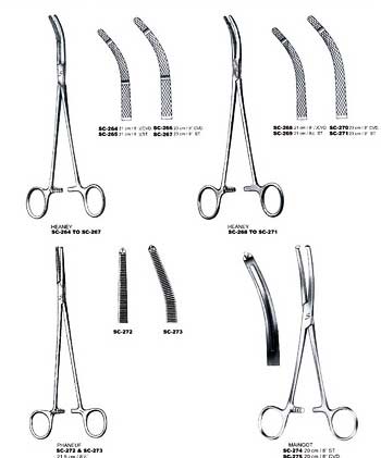 Polished Stainless Steel Hysterectomy Forceps, for Surgical Use, Color : Silver