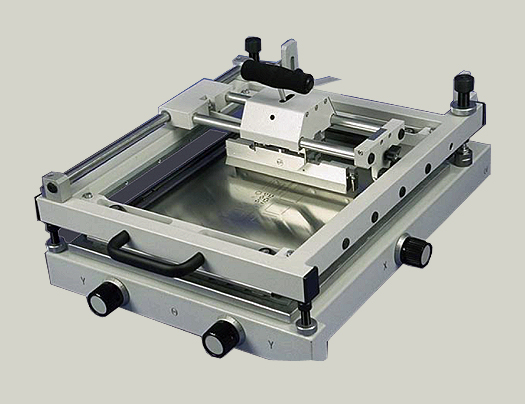 Solder Paste Printer with Guided Squeegee