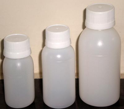 White Plastic Syrup Bottle